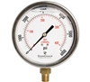 DuraChoice PB404L-K06 Oil Filled Pressure Gauge, 4" Dial