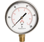 DuraChoice PB405L-100 Oil Filled Pressure Gauge, 4" Dial