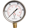 DuraChoice PB405L-500 Oil Filled Pressure Gauge, 4" Dial