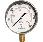 DuraChoice PB405L-K03 Oil Filled Pressure Gauge, 4" Dial