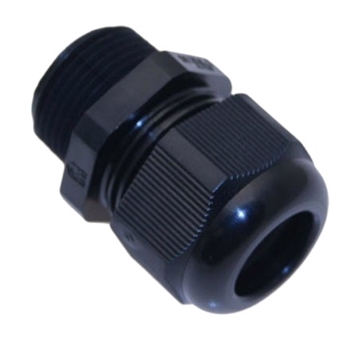 Mencom Black Plastic Strain Relief Fitting