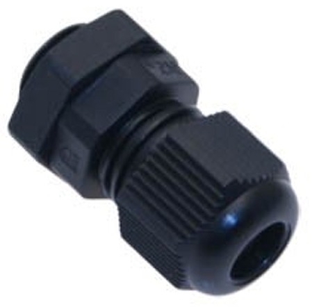 PCG-M12R-B M12 Black Strain Relief Fitting