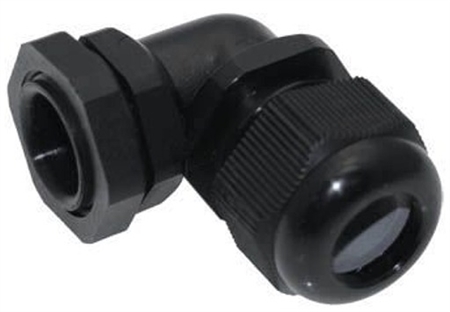 PCGA-07-B PG 7 Black Right Angle Strain Relief Fitting