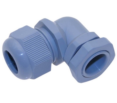 PCGA-13.5 PG 13.5 Gray Right Angle Strain Relief Fitting