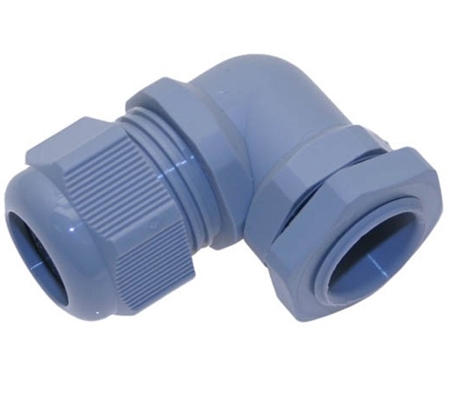 PCGA-16 PG 16 Gray Right Angle Strain Relief Fitting
