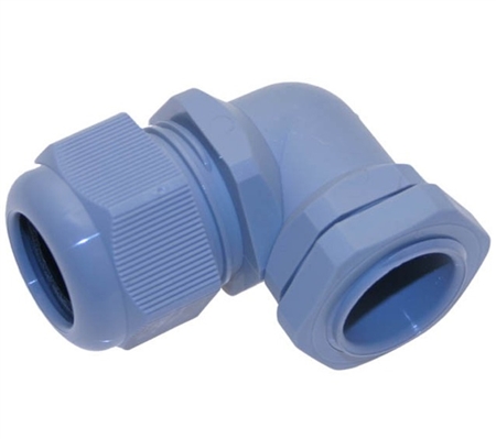 PCGA-21 PG 21 Gray Right Angle Strain Relief Fitting