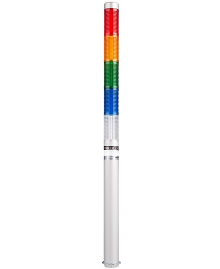 Menics PLDLF-502-RYGBC 5 Tier LED Tower Light, Red Yellow Green Blue Clear