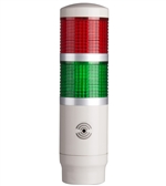 Menics PMEB-201-RG 45 mm 2 Stack LED Tower Light, Red Green, Steady, 12V, w/ Buzzer