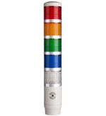 Menics PMEB-502-RYGBC 5 Tier LED Tower Light, Red/Yellow/Green/Blue/Clear