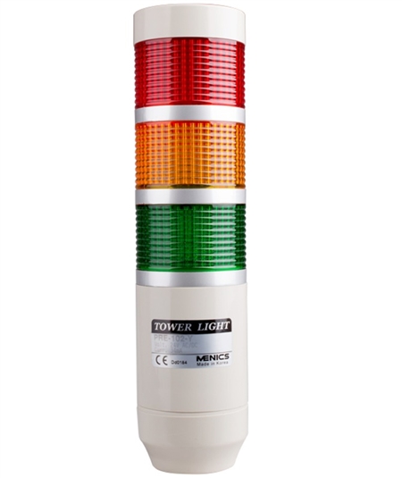 Menics 3 Stack LED Tower Light, Red Yellow Green, 220V