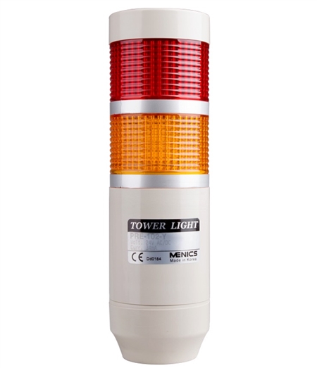 Menics 2 Stack Flashing LED Tower Light, Red Yellow, 12V