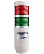 Menics 2 Stack Flashing LED Tower Light, Red Green, 220V