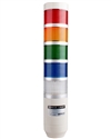 Menics 5 Stack Flashing LED Tower Light, Red Yellow Green Blue Clear, 12V