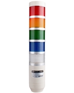 Menics 5 Stack Flashing LED Tower Light, Red Yellow Green Blue Clear, 24V