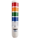 Menics 5 Stack Flashing LED Tower Light, Red Yellow Green Blue Clear, 110V