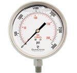 DuraChoice PS404L-K03 Oil Filled Pressure Gauge, 4" Dial