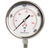 DuraChoice PS404L-K04 Oil Filled Pressure Gauge, 4" Dial
