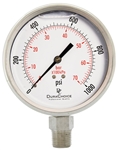 DuraChoice PS405L-K015 Oil Filled Pressure Gauge, 4" Dial