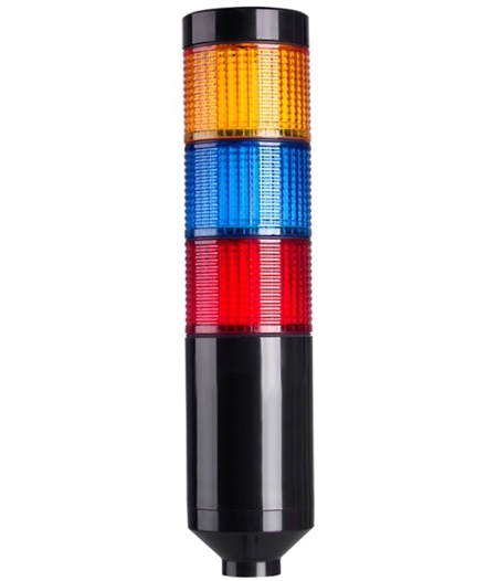Menics PTE-A-3FF-YBR-B 3 Tier LED Tower Light, Yellow/Blue/Red
