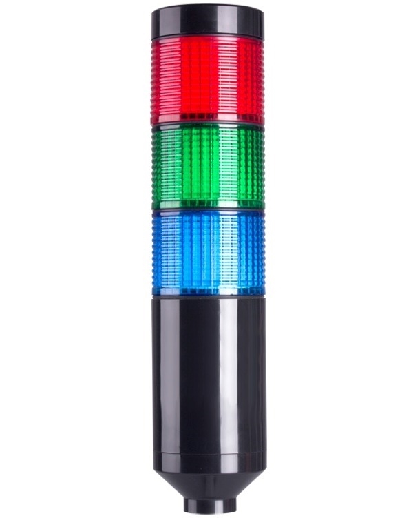 Menics PTE-AF-3FF-RGB-B 3 Stack LED Tower Light, Pole Mount, 90-240V