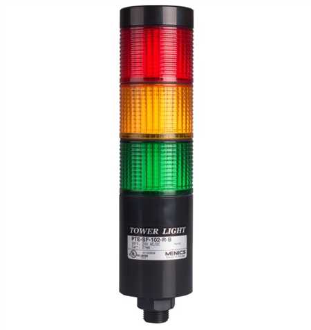 Menics PTE-SC-302-RYG-B 3 Tier LED Tower Light, Red/Yellow/Green