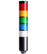 Menics PTE-T-5FF-RYGBC-B 5 Stack LED Tower Light, Red Green Yellow Blue Clear