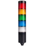 Menics PTE-TC-502-RYGBC-B 5 Tier LED Tower Light, Red Yellow Green Blue Clear