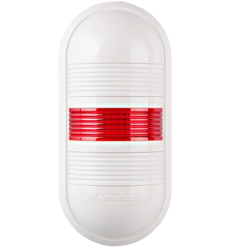 Menics PWEB-102-R 1 Tier LED Tower Light, Red, w/ Buzzer