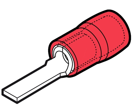 RKY-PP12 Polyamide Insulated Blade Terminal, 22-16 AWG