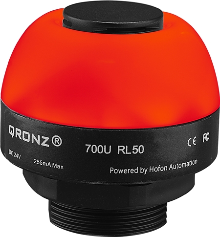 Qronz 50mm LED Beacon Light w/Alarm, 12V, Lead Wire, Mixed Color