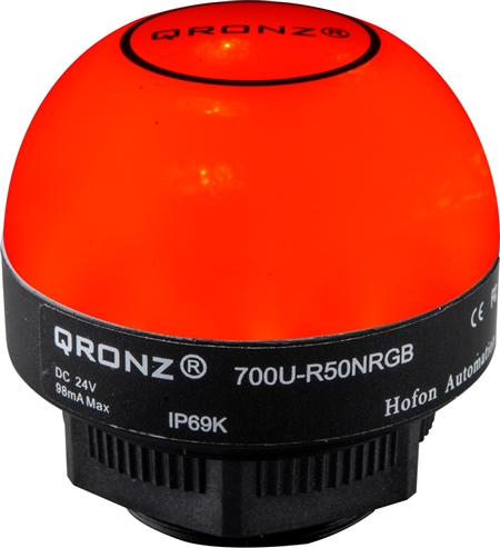 Qronz 50mm LED Beacon Light, 12V, Quick Disconnect, Mixed Color