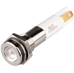 Menics S08F-03W LED Indicator, 8mm, Flat Head, 3VDC, White, IP 67