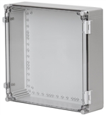 Sealcon Hinged Lid Enclosure, 15.75" X 15.75" X 7.34", Clear Cover
