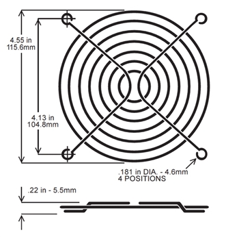 GardTec Wire Form Fan Guard 120mm