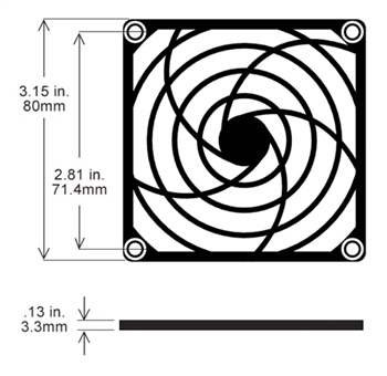 80mm Plastic Fan Guard