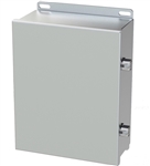 Saginaw Stainless Steel Continuous Hinge Enclosure, 10.13" x 8" x 4"