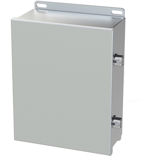 Saginaw Stainless Steel Continuous Hinge Enclosure, 10.13" x 8" x 4"