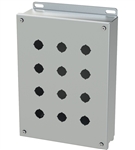 Saginaw SCE-12PBSSI Stainless Steel Push Button Box, 12 Position, 22.5mm