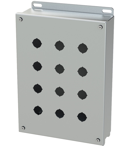 Saginaw SCE-12PBSSI Stainless Steel Push Button Box, 12 Position, 22.5mm