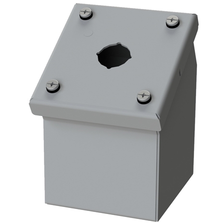 Saginaw Sloped Front Push Button Box, 1 Position, 22.5mm