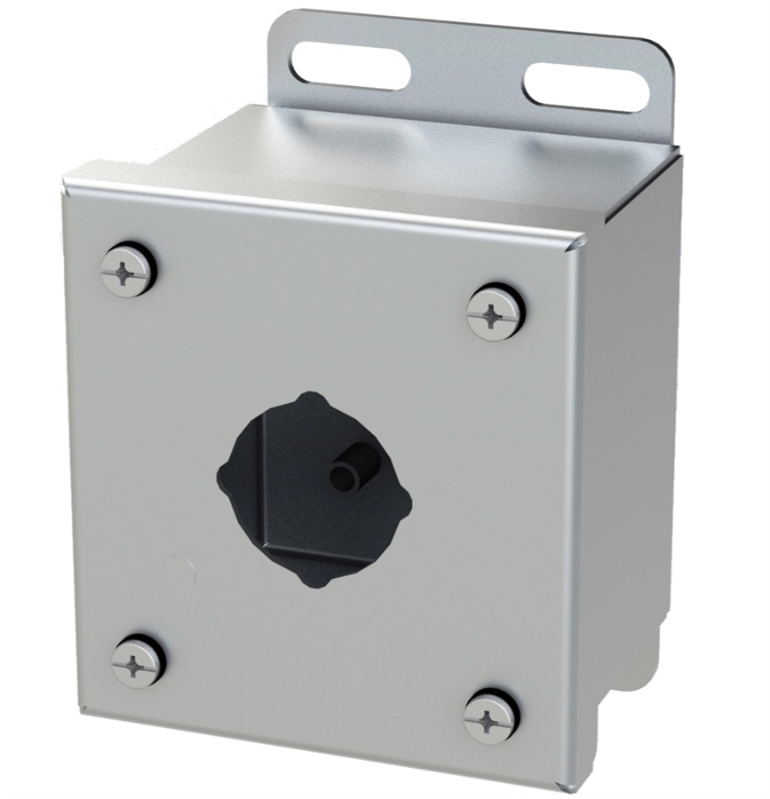 Saginaw Push Button Enclosure, Stainless Steel, 1 Position, 30.5mm