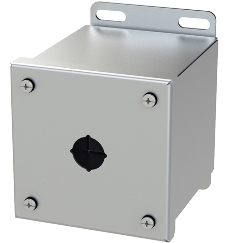 Saginaw Extra Deep Push Button Box, Stainless Steel, 1 Position, 22.5mm