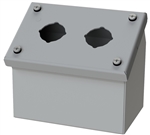 Saginaw Sloped Front Push Button Box, 2 Position, 30.5mm
