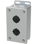 Saginaw SCE-2PBSS Push Button Box, Stainless Steel, 2 Position, 30.5mm