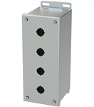 Saginaw SCE-4PBXSSI Stainless Steel Push Button Box, 4 Position, 22.5mm