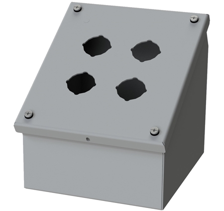 Saginaw Sloped Front Push Button Box, 4 Position, 2x2, 30.5mm