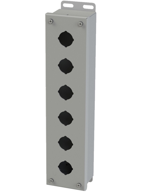 Saginaw SCE-6PBVL Push Button Box, 6 Position, 30.5mm