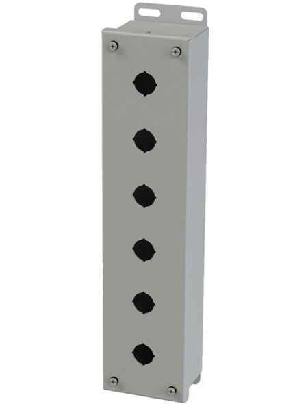 Saginaw SCE-6PBVLI Push Button Box, 6 Position, 22.5mm