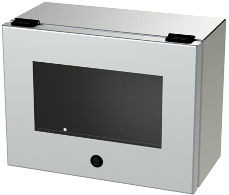 Saginaw Stainless Steel Trough Junction Enclosure w/ Window, 9" x 12" x 6"