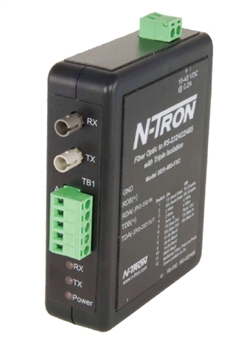 N-Tron Industrial Serial to Fiber Converter - SER-485-FXC